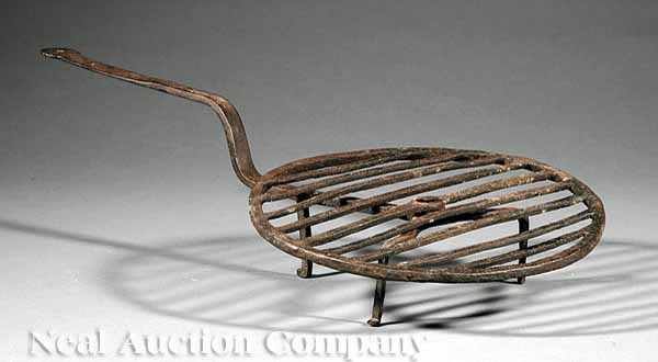 Appraisal: An American Wrought Iron Hearth Cooker first quarter th c