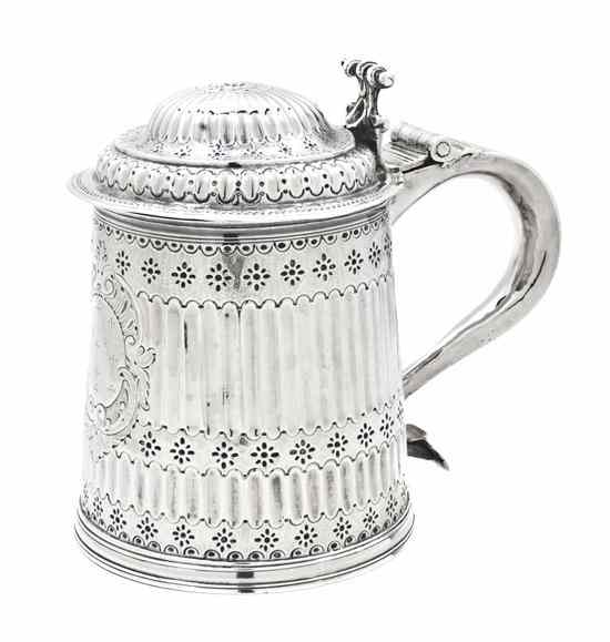 Appraisal: A William and Mary Silver Tankard London maker's mark Y