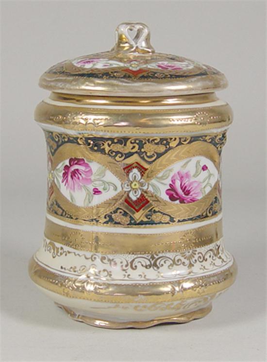 Appraisal: Nippon Biscuit Jar Circa Scalloped base and final on cover