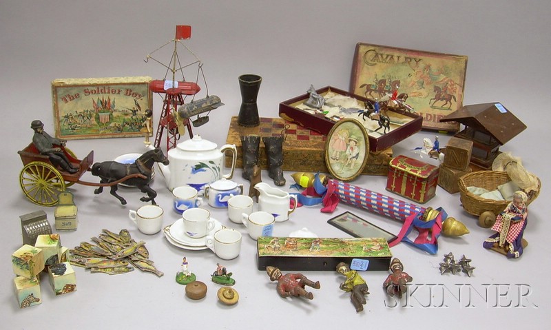 Appraisal: Box of Children's th and th Century Toys and Other