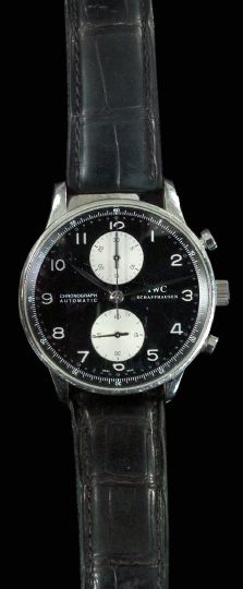 Appraisal: Large Stainless Steel Gentleman's Wristwatch automatic chronograph Schaffhausen model with