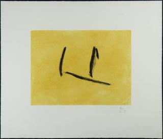 Appraisal: Print by Robert Motherwell Robert Motherwell American - Window etching