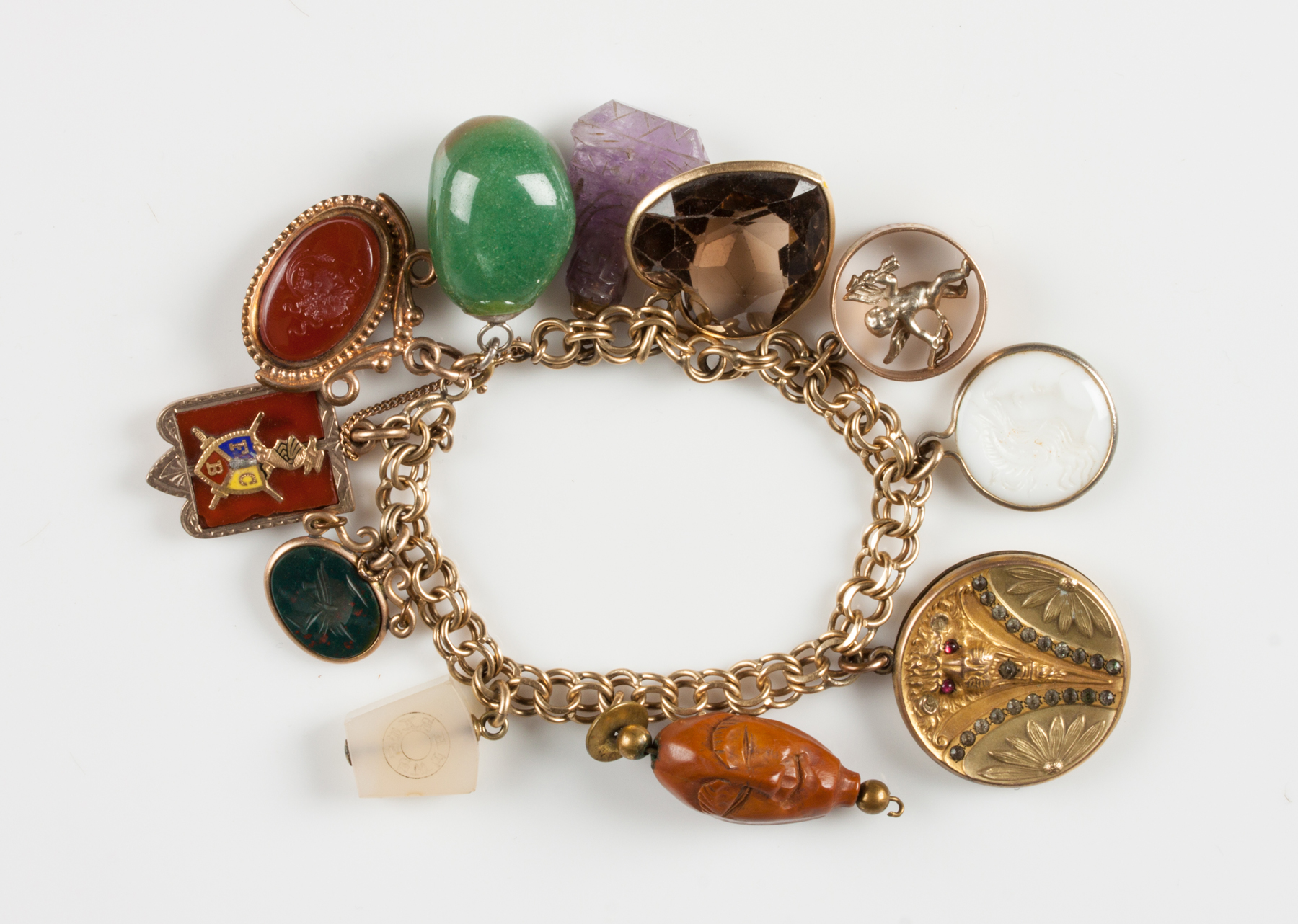 Appraisal: Vintage K Gold Charm Bracelet