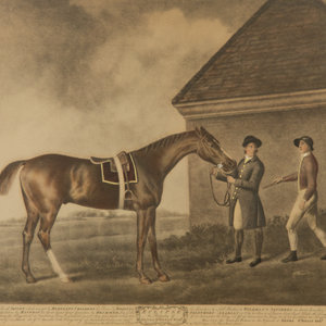 Appraisal: Artist Unknown A Set of Four Equestrian Prints Largest x