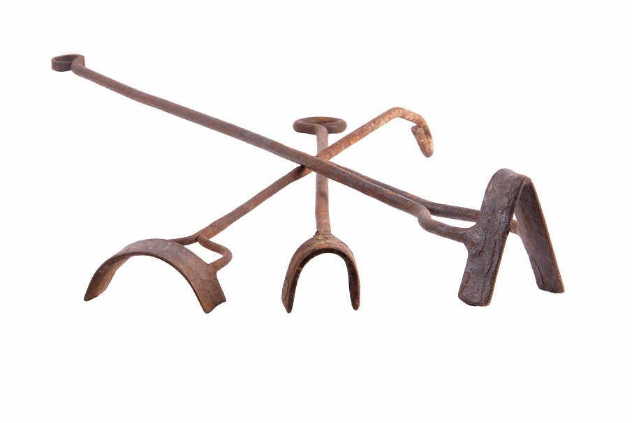 Appraisal: th Century Montana Branding Iron Collection For your consideration is