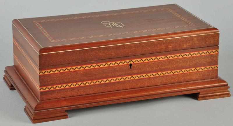 Appraisal: Inlaid Cuban Humidor Description Dedicated to S A Dodge Tiger