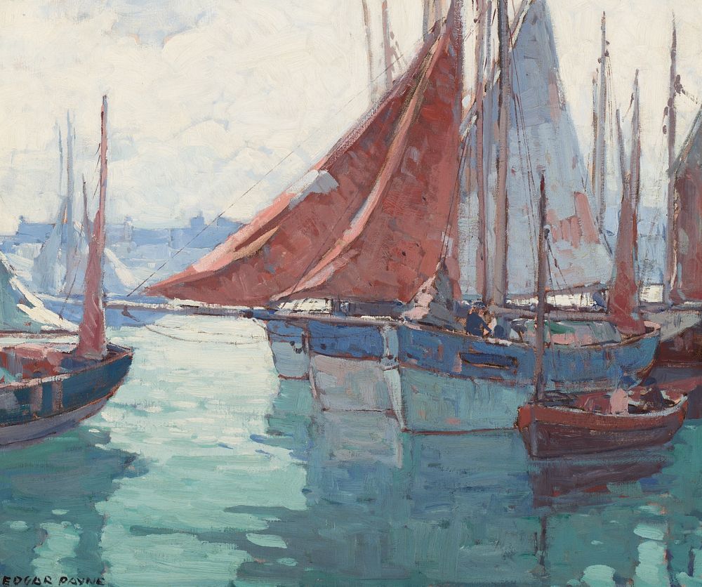 Appraisal: Edgar Payne Harbor Rest Edgar Payne Harbor Rest oil on