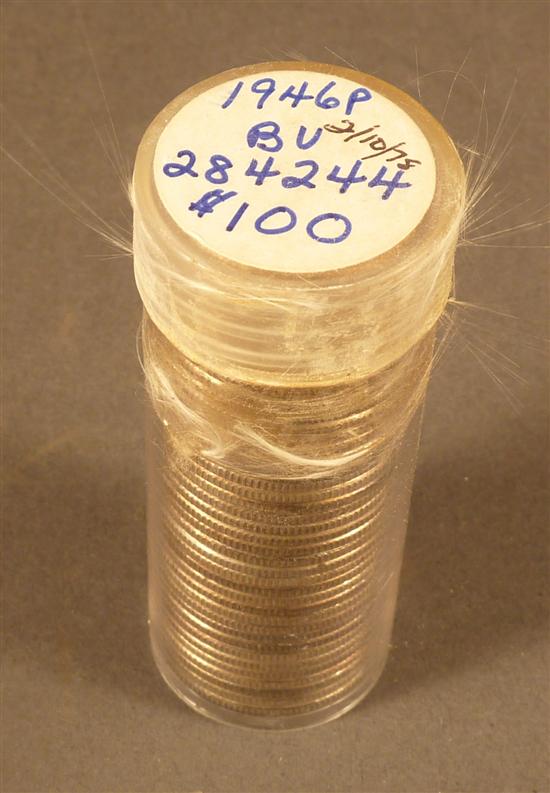 Appraisal: Roll of Washington quarters Choice BU with lovely light even