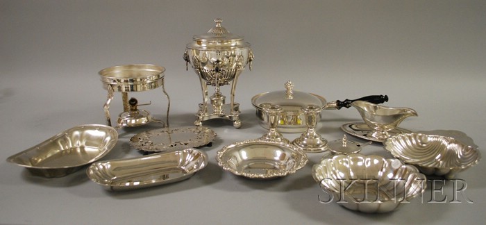 Appraisal: Group of Silver Plated Hollowware a Reed Barton sterling fruit