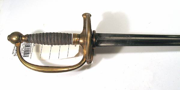 Appraisal: A French Model infantry officer's sword Straight inch blade of