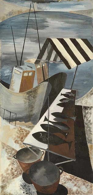 Appraisal: ATTRIBUTED TO WILLY TIRR - The day's catch gouache x