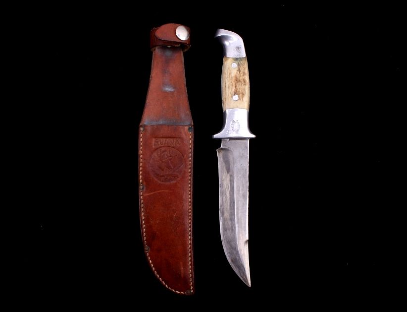 Appraisal: Ruana Bonner Montana Stag Horn Custom Knife For your consideration