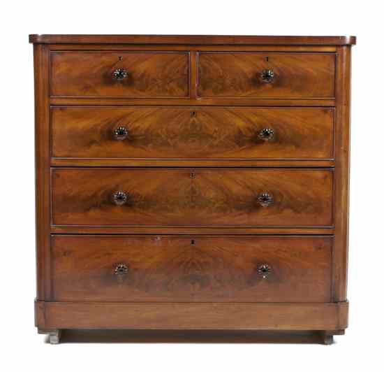 Appraisal: An English Mahogany Chest last quarter th century of rectangular