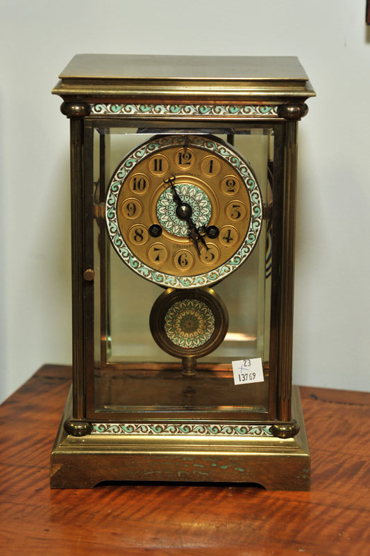 Appraisal: SPAULDING CO MANTLE CLOCK Eight day time strike clock having