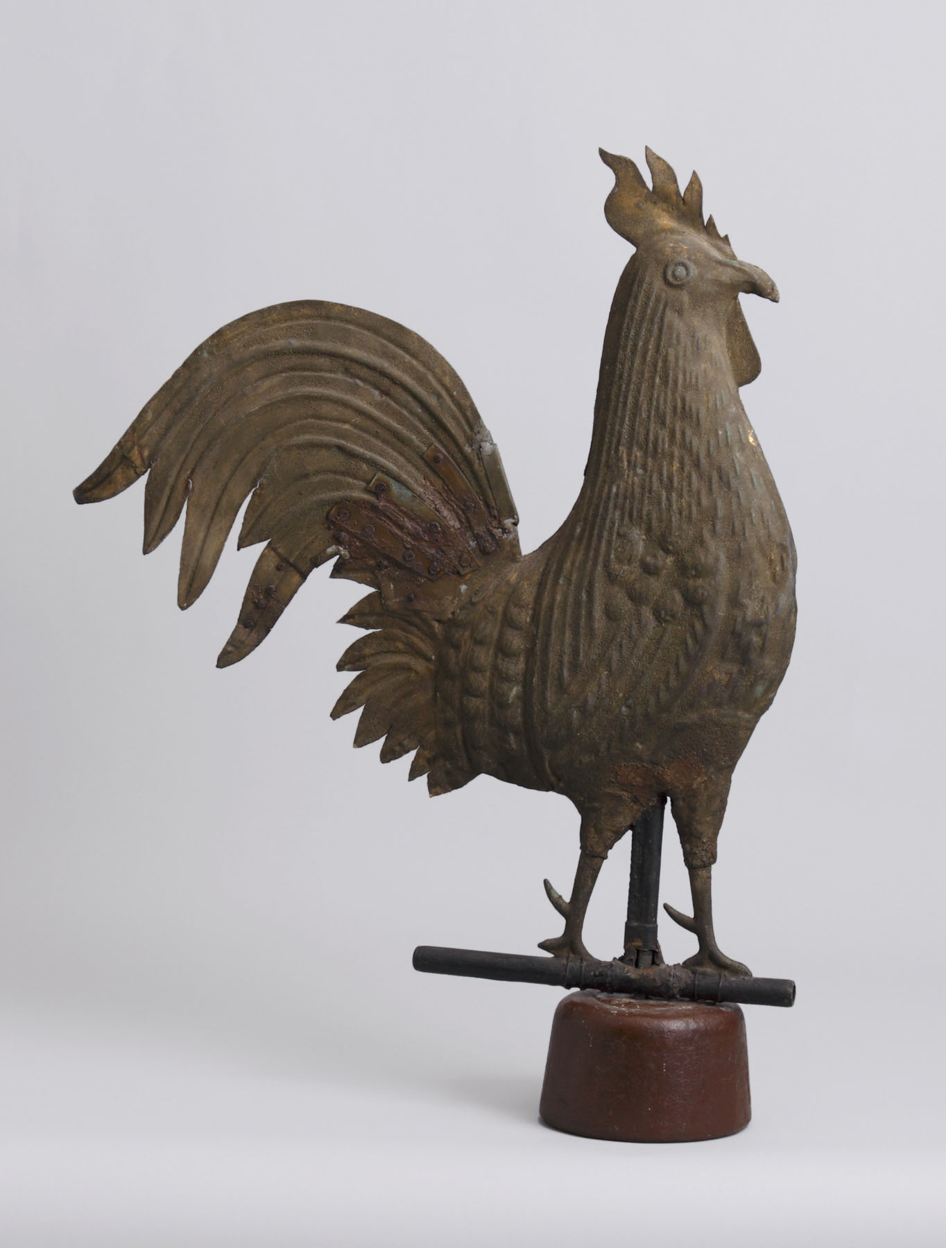 Appraisal: th Cent Copper Full Bodied Rooster Weathervane Original surface Old