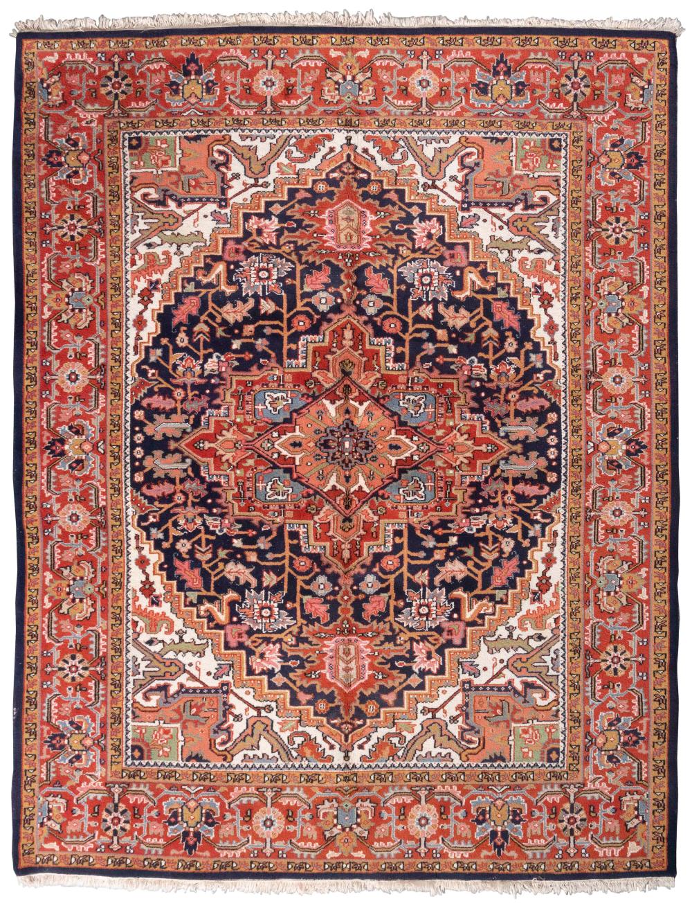 Appraisal: HERIZ DESIGN RUG X LATE TH CENTURYHERIZ DESIGN RUG '