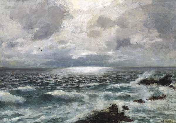 Appraisal: Wilhelm Erhardt German Austrian - The Shore at Twilight oil