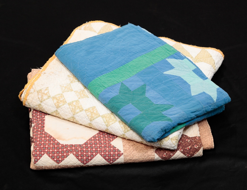 Appraisal: Late th century Squares with points in blues greens and