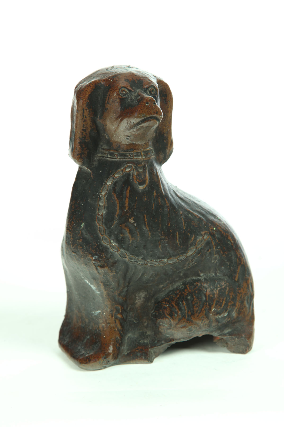 Appraisal: SEWERTILE DOG American late th century Seated dog inscribed J