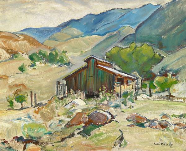 Appraisal: n a Ruth Peabody American - The Vacant Cabin signed