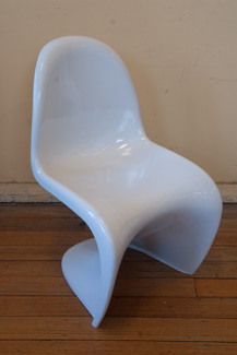 Appraisal: SIX WHITE PANTON STYLE CHAIRS