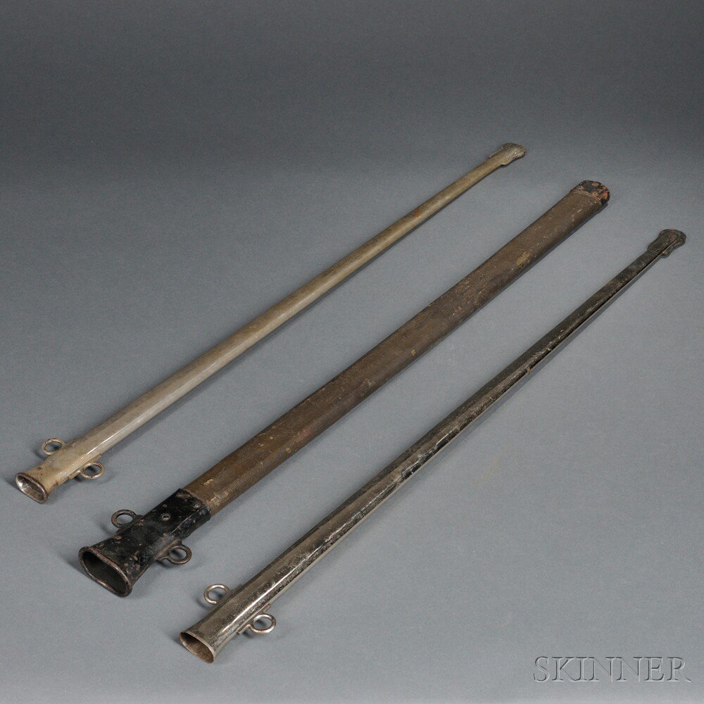 Appraisal: Three Model Cavalry Saber Scabbards c early th century two