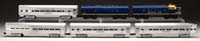 Appraisal: LIONEL O GAUGE -PIECE DIESEL LOCO THREE PASSENGER CARS Beautiful