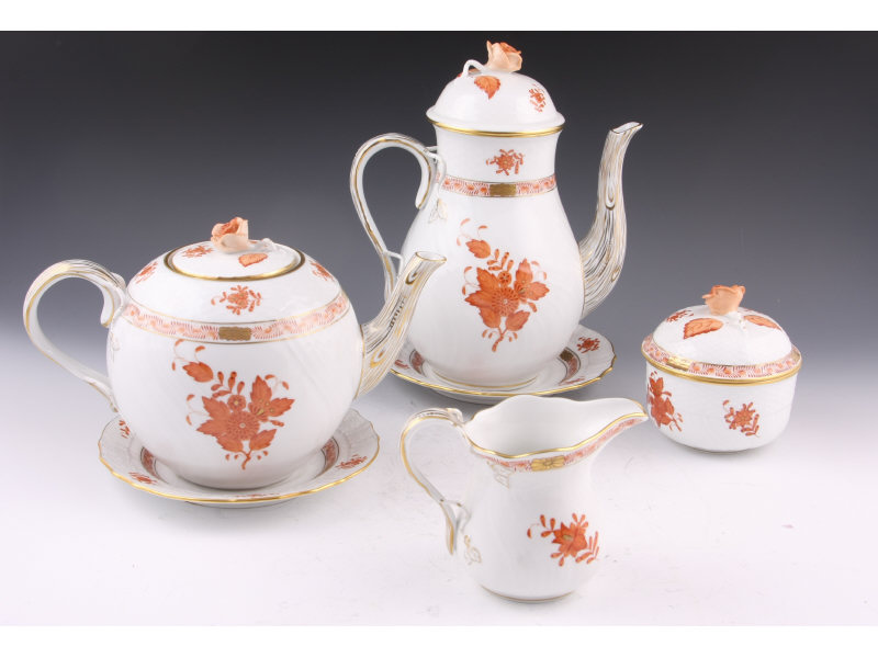 Appraisal: Herend Porcelain Tea Coffee Service in the Chinese Bouquet -