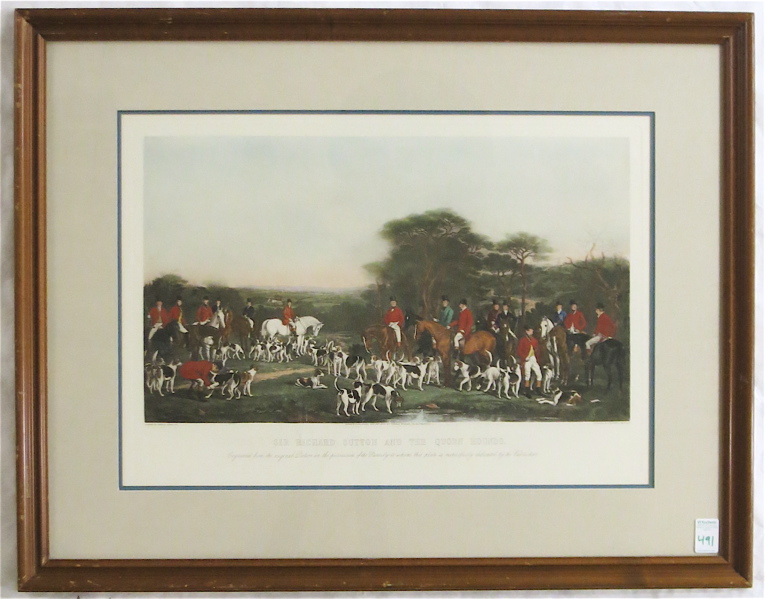 Appraisal: FREDERICK BROMLEY COLOR ENGRAVING British active - Sir Richard Sutton