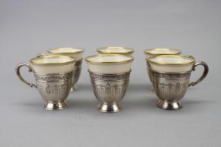 Appraisal: Lenox Sterling Demitasse Cup Saucers Lenox Sterling Demitasse Cup Saucers