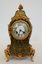 Appraisal: A LATE TH CENTURY FRENCH BOULLE MANTLE CLOCK GILT METAL