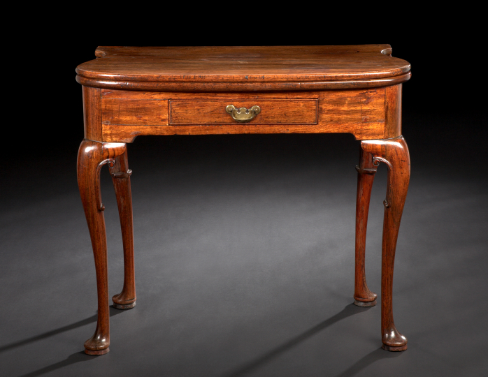 Appraisal: Queen Anne-Style Padouk Wood Games Table second quarter th century