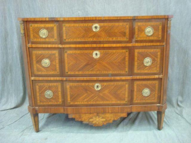 Appraisal: th Cent Drawer Inlaid French Commode From a New Rochelle