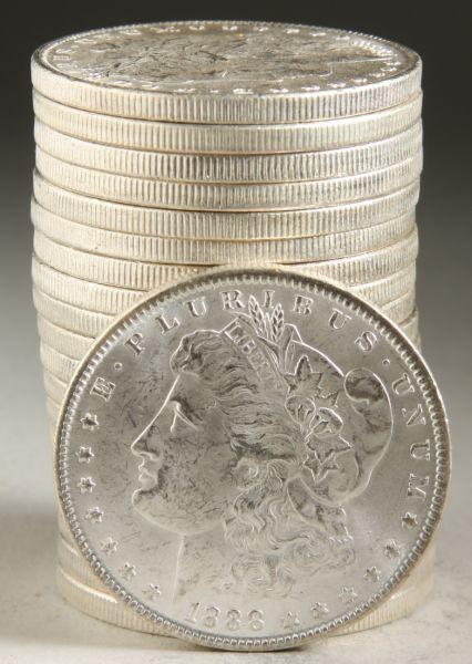 Appraisal: BU Roll Morgan Silver Dollars coins