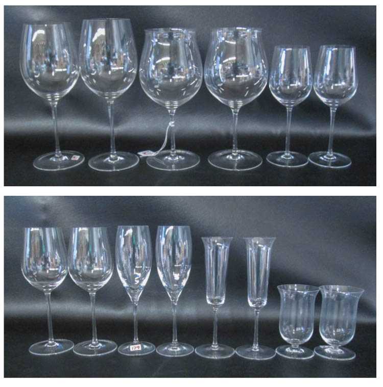 Appraisal: ASSEMBLED RIEDEL CRYSTAL STEMWARE SET forty-two pieces Heights from to