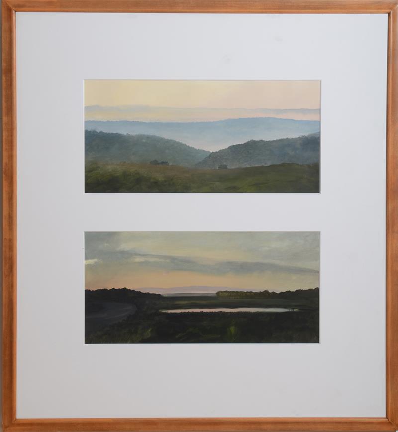 Appraisal: TULA TELFAIR b TWO LANDSCAPE STUDIES Two oil on paper