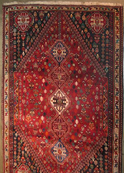 Appraisal: A Shiraz rug size approximately ft in x ft in