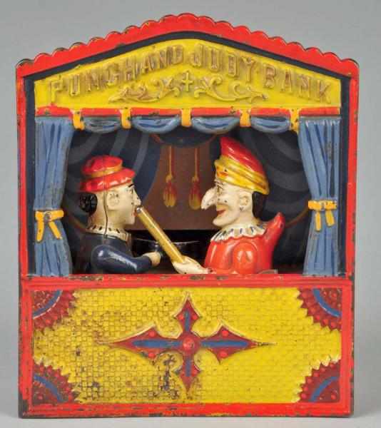 Appraisal: Cast Iron Punch Judy Mechanical Bank Description Working Manufactured by