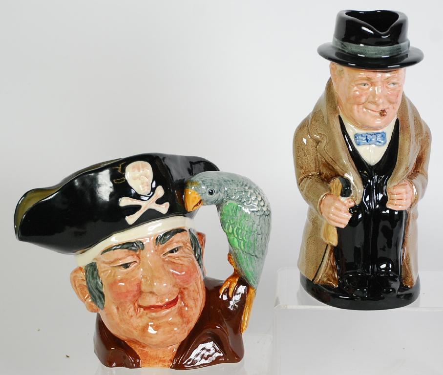 Appraisal: ROYAL DOULTON 'LONG JOHN SILVER' LARGE SIZED POTTERY CHARACTER JUG