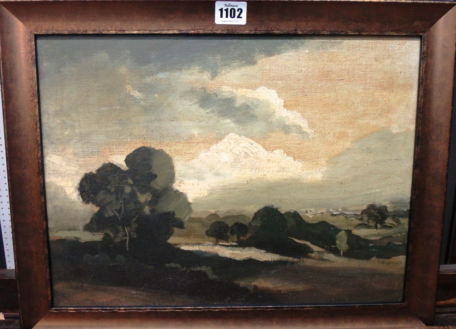 Appraisal: Circle of William George Robb Landscape oil on canvasboard cm