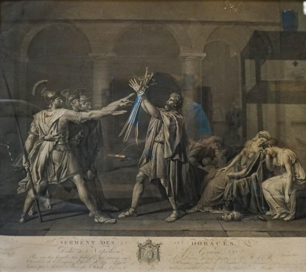 Appraisal: AFTER JACQUES LOUIS-DAVID FRENCH - OATH OF THE HORATII ENGRAVING