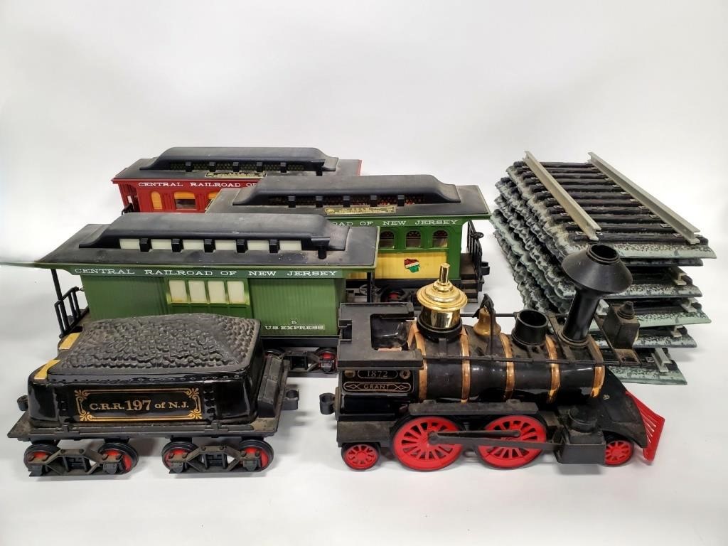 Appraisal: Vintage Jim Beam Train Decanter Set Item Information Includes engine