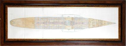 Appraisal: DAY SONS GREAT EASTERN SECOND DECK PLAN Lithograph with handcoloring