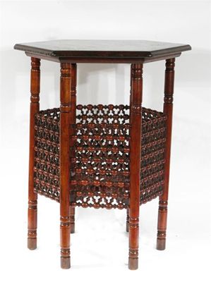 Appraisal: An unusual Moorish table probably retailed by Liberty Co with