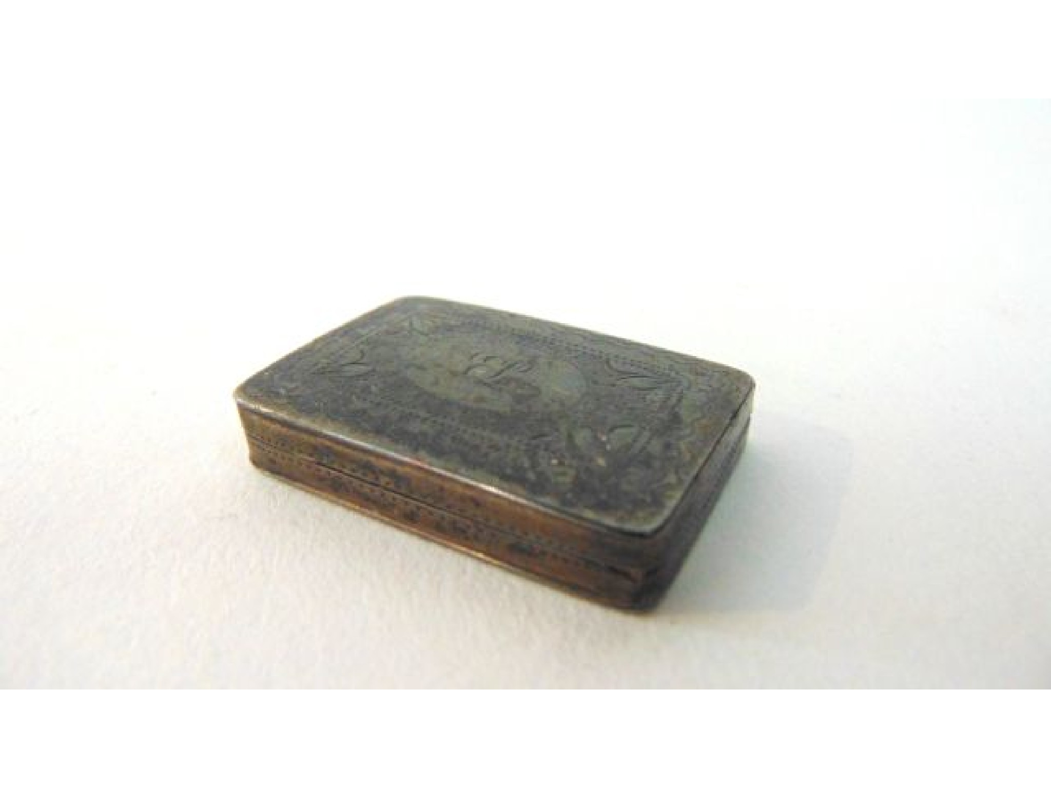 Appraisal: A George III silver vinaigrette Joseph Willmore Birmingham the rectangular