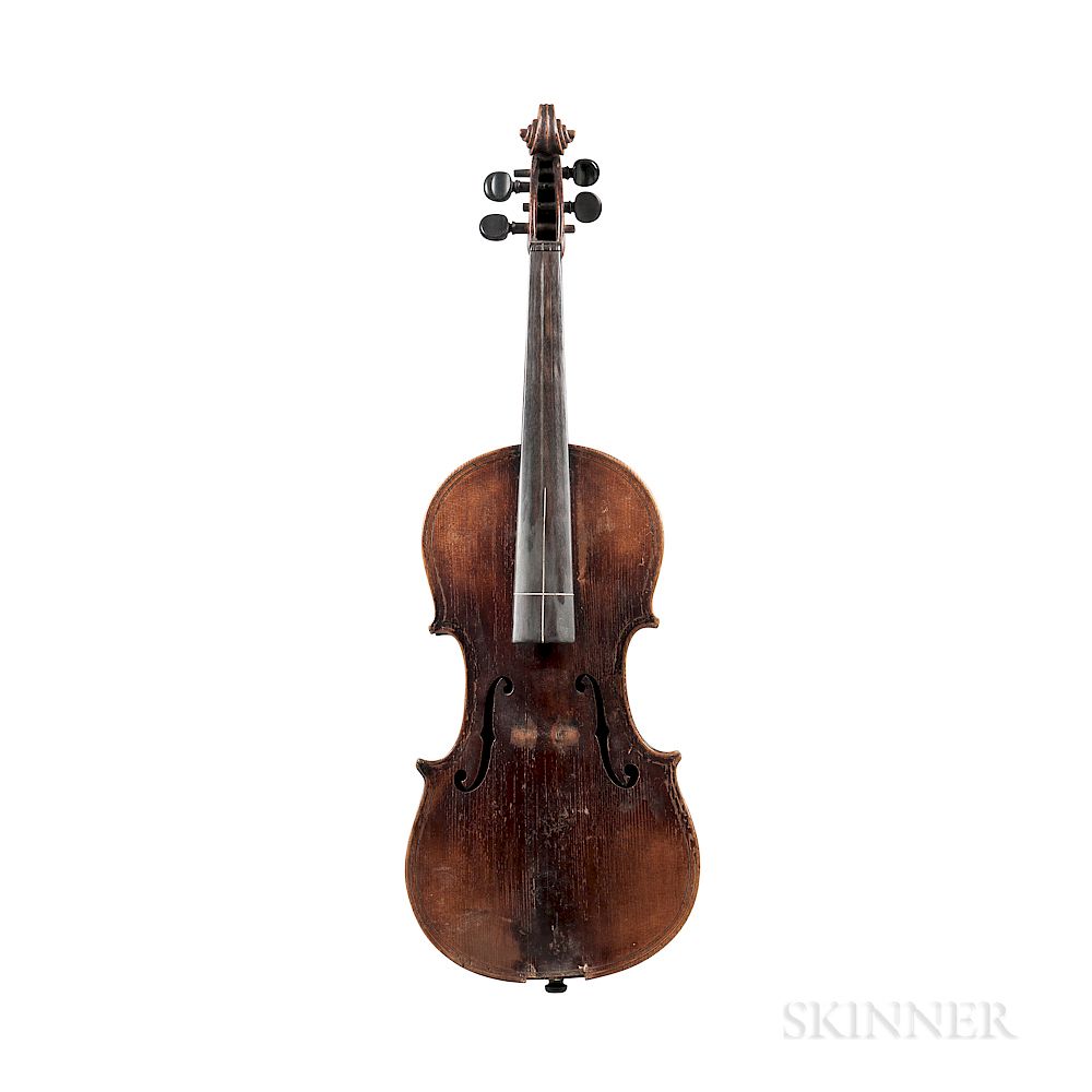 Appraisal: German Violin German Violin labeled Repaired by George W Quick