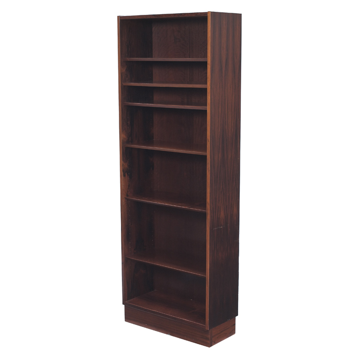 Appraisal: Danish book case rosewood six adjustable shelves original finish branded