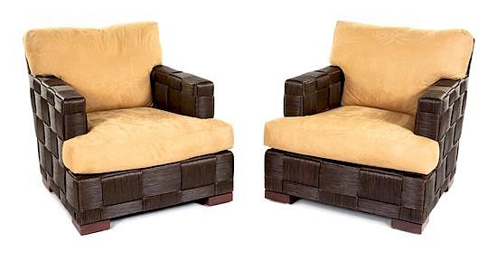 Appraisal: John Hutton American - Pair of Block Island Lounge Chairs