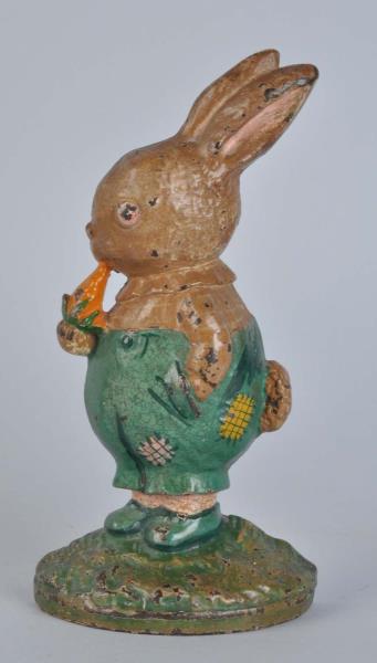 Appraisal: Cast Iron Peter Rabbit Doorstop Hubley cat No Grace G