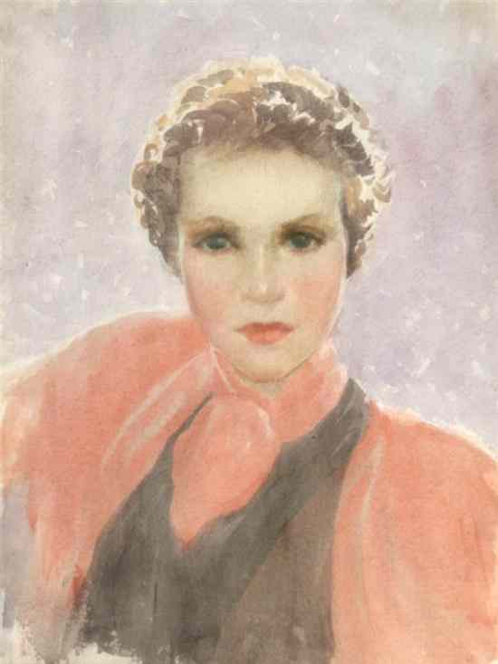 Appraisal: Evelyn Lina Beccles b watercolour Portrait of the artist's sister